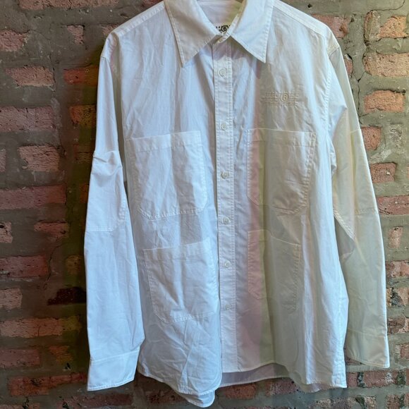 MM6 Multi Pocket White Button Up Shirt - Picture 1 of 4